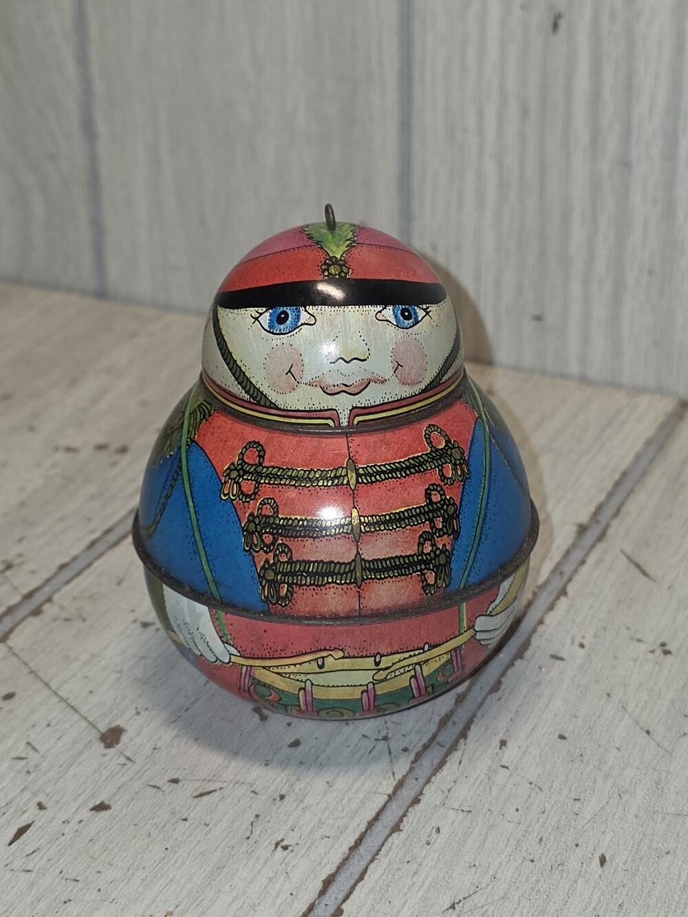 Vintage 1991 Hallmark Jolly Wolly Soldier Holiday Ornament Christmas Metal